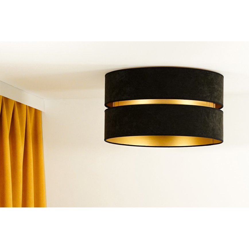 Duolla - Lubinis šviestuvas DUO 1xE27/40W/230V diametras 40 cm juoda/auksas