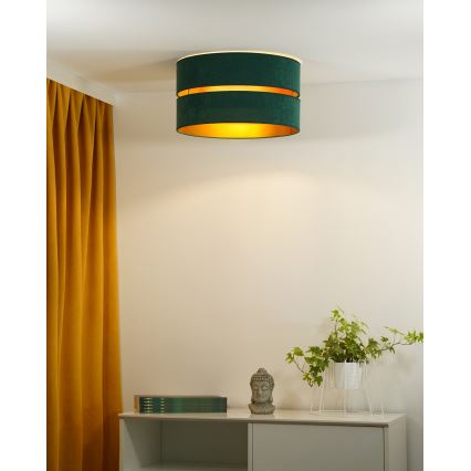 Duolla - Lubinis šviestuvas DUO 1xE27/40W/230V diametras 40 cm žalia/auksas