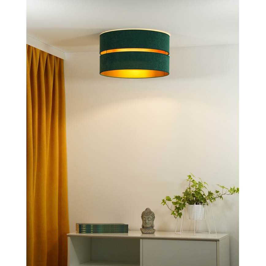 Duolla - Lubinis šviestuvas DUO 1xE27/40W/230V diametras 40 cm žalia/auksas