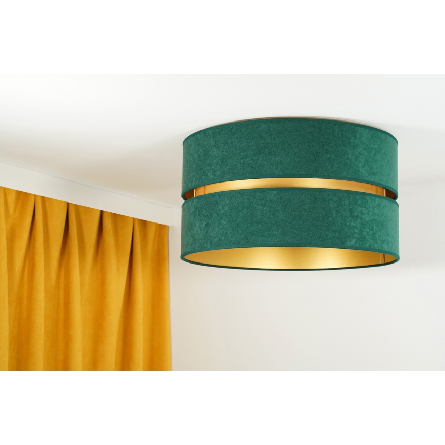 Duolla - Lubinis šviestuvas DUO 1xE27/40W/230V diametras 40 cm žalia/auksas