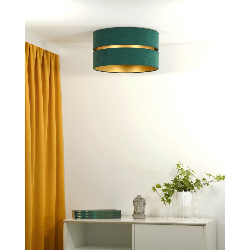 Duolla - Lubinis šviestuvas DUO 1xE27/40W/230V diametras 40 cm žalia/auksas