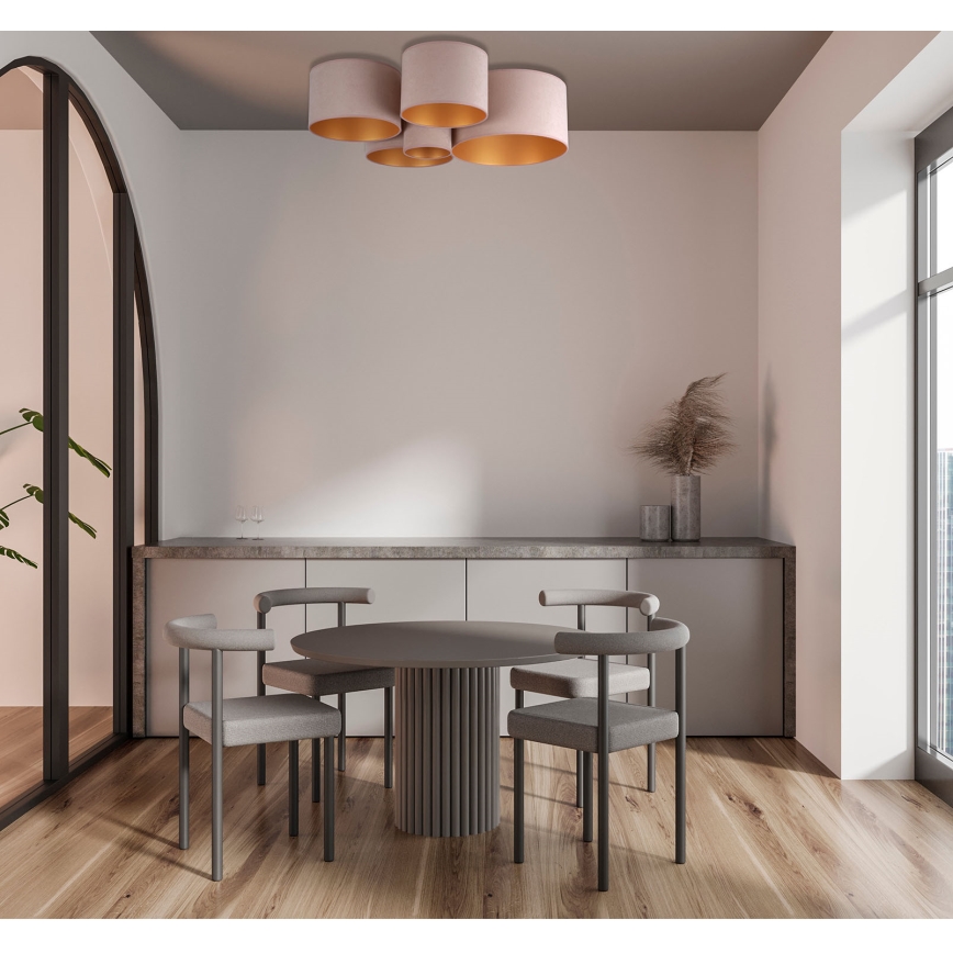 Duolla - Lubinis šviestuvas ROLLER PENTO 5xE27/60W/230V ruda