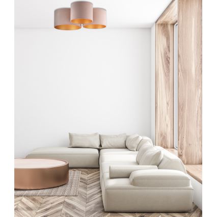 Duolla - Lubinis šviestuvas ROLLER TRIO 3xE27/60W/230V ruda