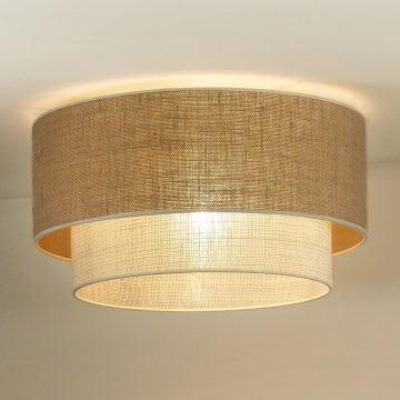 Duolla - Lubinis šviestuvas YUTE BOHO 1xE27/15W/230V diametras 45 cm ruda/kreminė