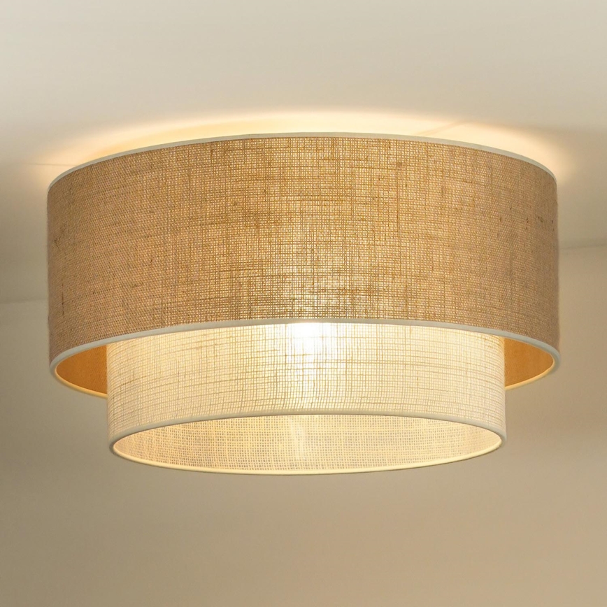 Duolla - Lubinis šviestuvas YUTE BOHO 3xE27/15W/230V diametras 60 cm ruda/kreminė