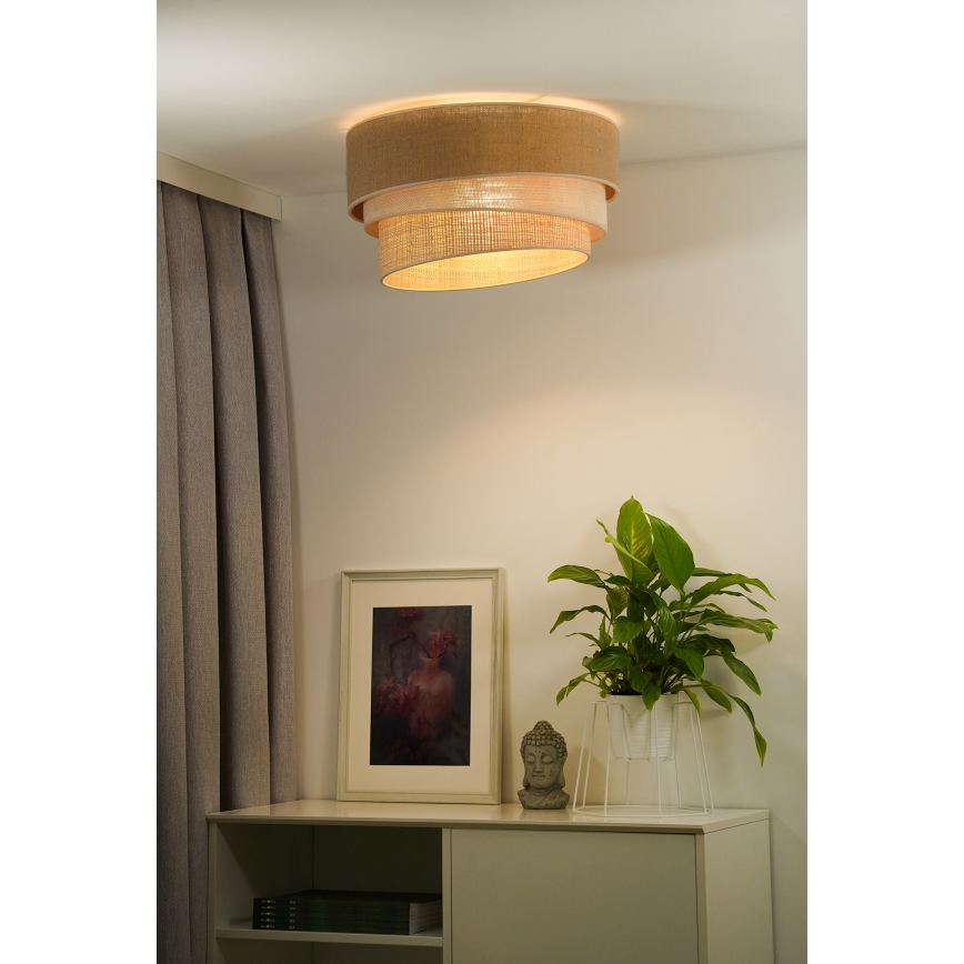 Duolla - Lubinis šviestuvas YUTE TRIO 1xE27/15W/230V diametras 45 cm ruda/pilka/smėlio spalva