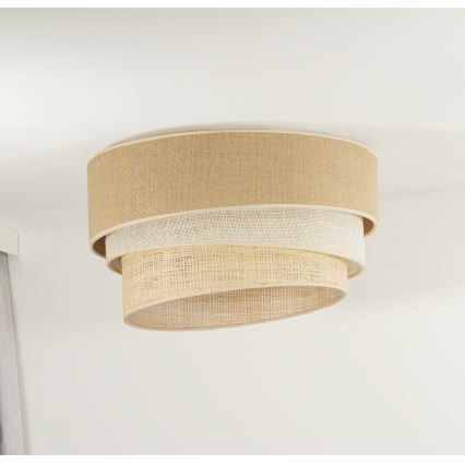 Duolla - Lubinis šviestuvas YUTE TRIO 1xE27/15W/230V diametras 45 cm ruda/pilka/smėlio spalva