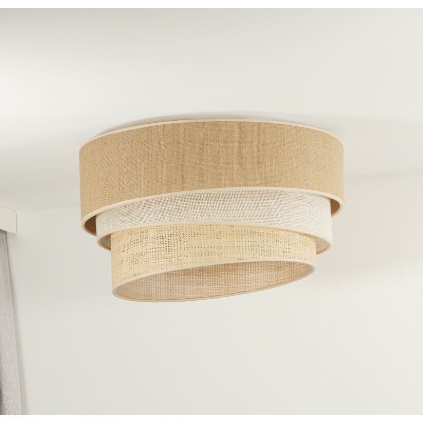 Duolla - Lubinis šviestuvas YUTE TRIO 1xE27/15W/230V diametras 45 cm ruda/pilka/smėlio spalva