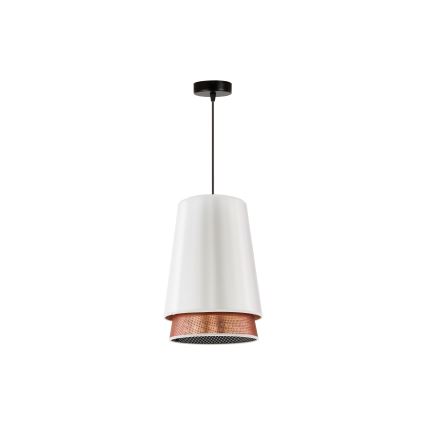 Duolla - Pakabinamas sietynas BELL SHINY 1xE27/15W/230V diametras 25 cm balta/varis