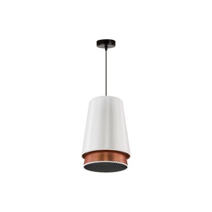 Duolla - Pakabinamas sietynas BELL SHINY 1xE27/15W/230V diametras 25 cm balta/varis