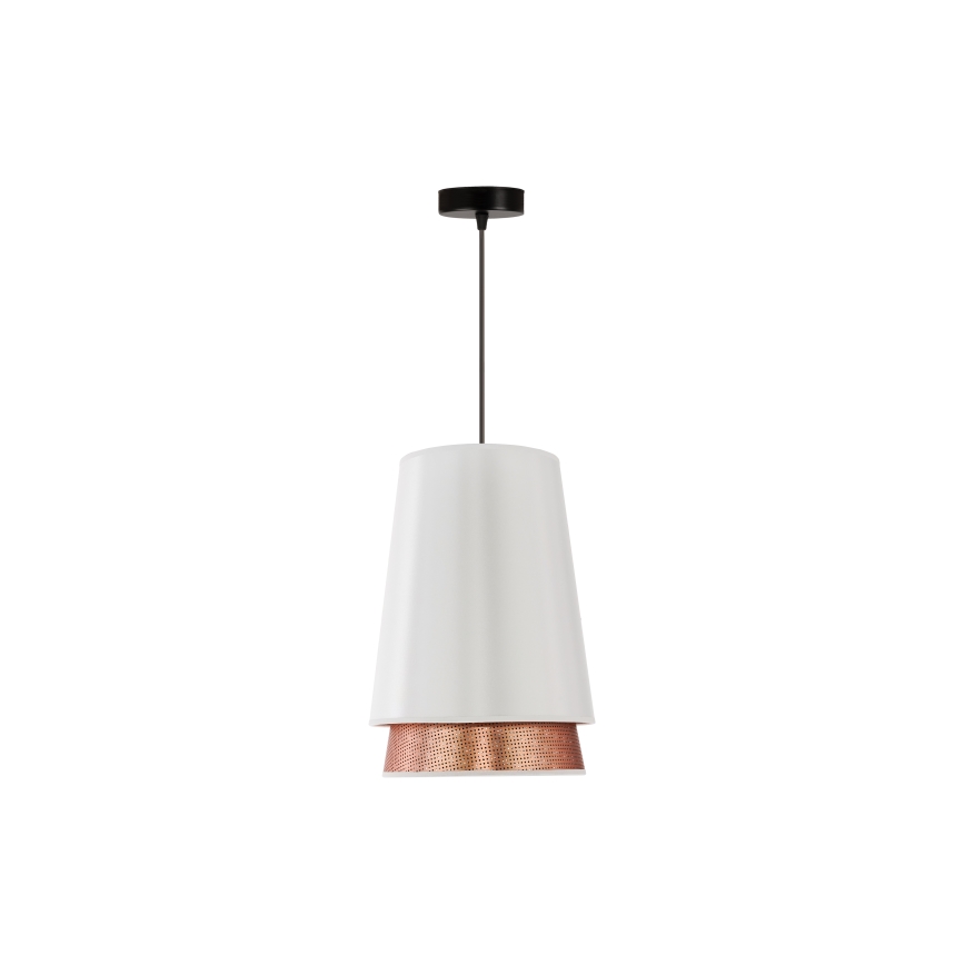 Duolla - Pakabinamas sietynas BELL SHINY 1xE27/15W/230V diametras 25 cm balta/varis