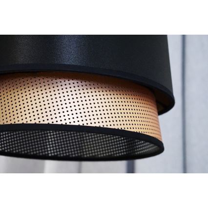 Duolla - Pakabinamas sietynas BELL SHINY 1xE27/15W/230V diametras 25 cm juoda/varis