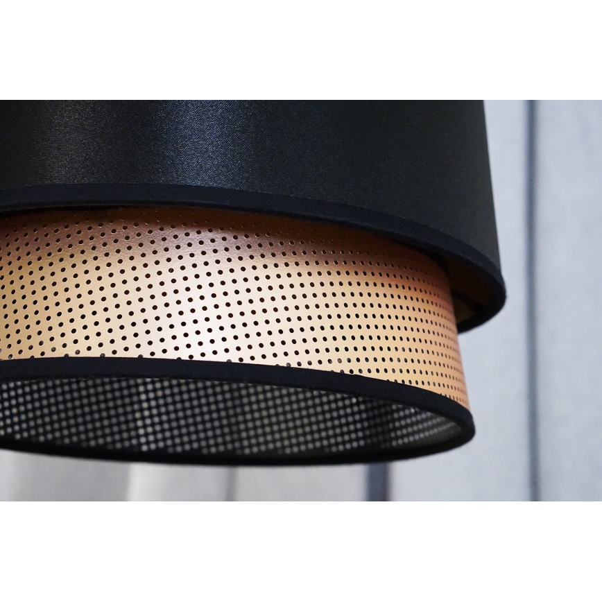 Duolla - Pakabinamas sietynas BELL SHINY 1xE27/15W/230V diametras 25 cm juoda/varis