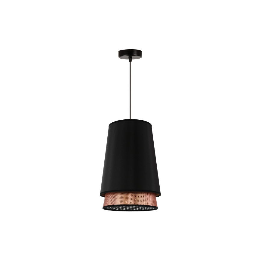 Duolla - Pakabinamas sietynas BELL SHINY 1xE27/15W/230V diametras 25 cm juoda/varis