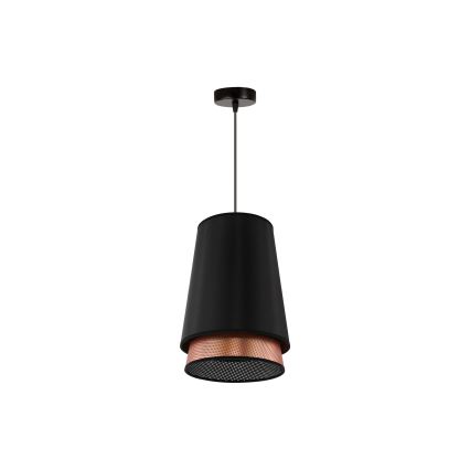 Duolla - Pakabinamas sietynas BELL SHINY 1xE27/15W/230V diametras 25 cm juoda/varis