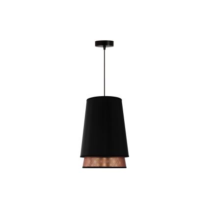 Duolla - Pakabinamas sietynas BELL SHINY 1xE27/15W/230V diametras 25 cm juoda/varis