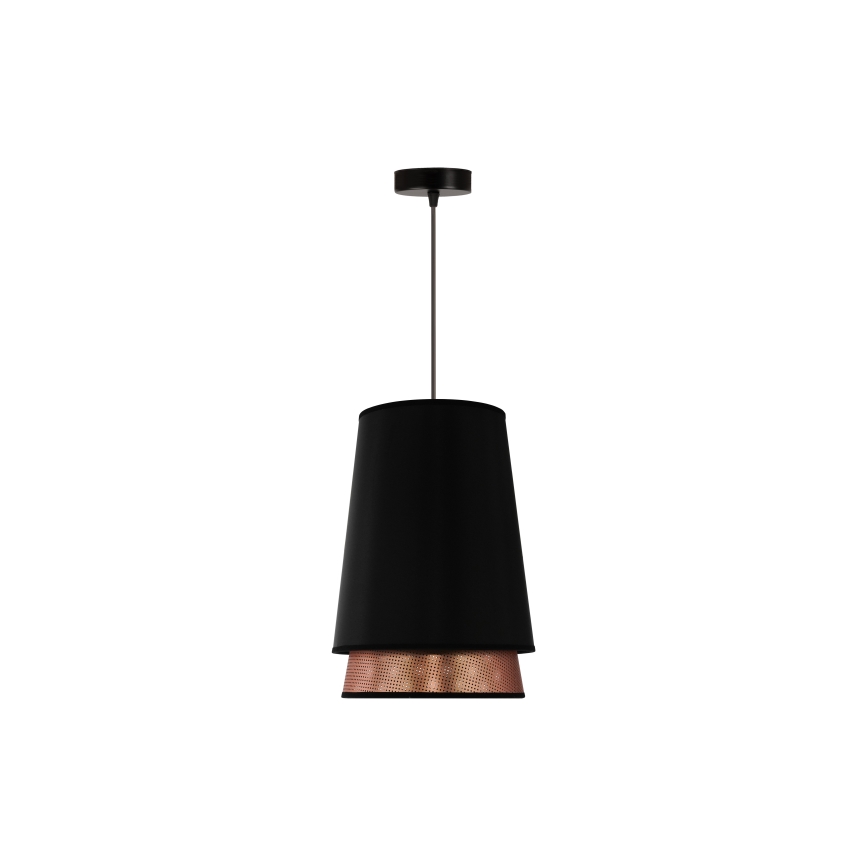 Duolla - Pakabinamas sietynas BELL SHINY 1xE27/15W/230V diametras 25 cm juoda/varis