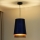 Duolla - Pakabinamas sietynas BELL SHINY 1xE27/15W/230V diametras 25 cm mėlyna/varis