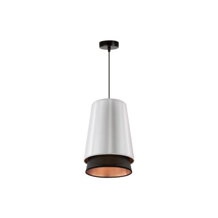 Duolla - Pakabinamas sietynas BELL SHINY 1xE27/15W/230V diametras 25 cm sidabras/juoda