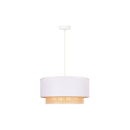Duolla - Pakabinamas sietynas BOHO 1xE27/15W/230V d. 45 cm kreminis/rotango