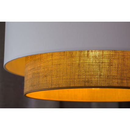 Duolla - Pakabinamas sietynas BOHO 1xE27/15W/230V diametras 45 cm balta/ruda