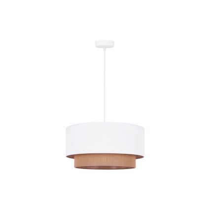 Duolla - Pakabinamas sietynas BOHO 1xE27/15W/230V diametras 45 cm balta/ruda