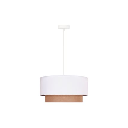 Duolla - Pakabinamas sietynas BOHO 1xE27/15W/230V diametras 45 cm balta/ruda