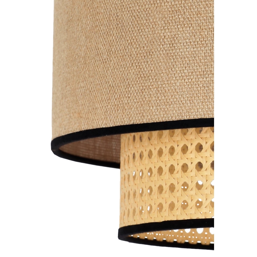 Duolla - Pakabinamas sietynas BOHO 1xE27/15W/230V diametras 45 cm smėlio spalva/rotangas