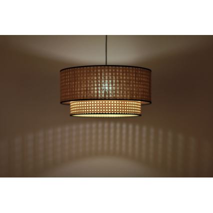 Duolla - Pakabinamas sietynas BOHO 1xE27/15W/230V diametras 45 cm smėlio spalva/rotangas