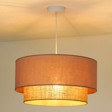 Duolla - Pakabinamas sietynas BOHO 1xE27/15W/230V diametras 45 cm smėlio spalva/ruda