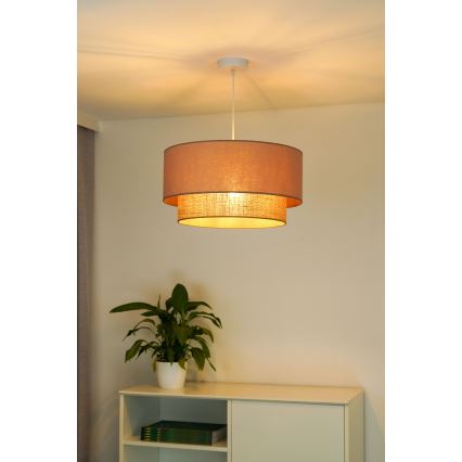 Duolla - Pakabinamas sietynas BOHO 1xE27/15W/230V diametras 45 cm smėlio spalva/ruda