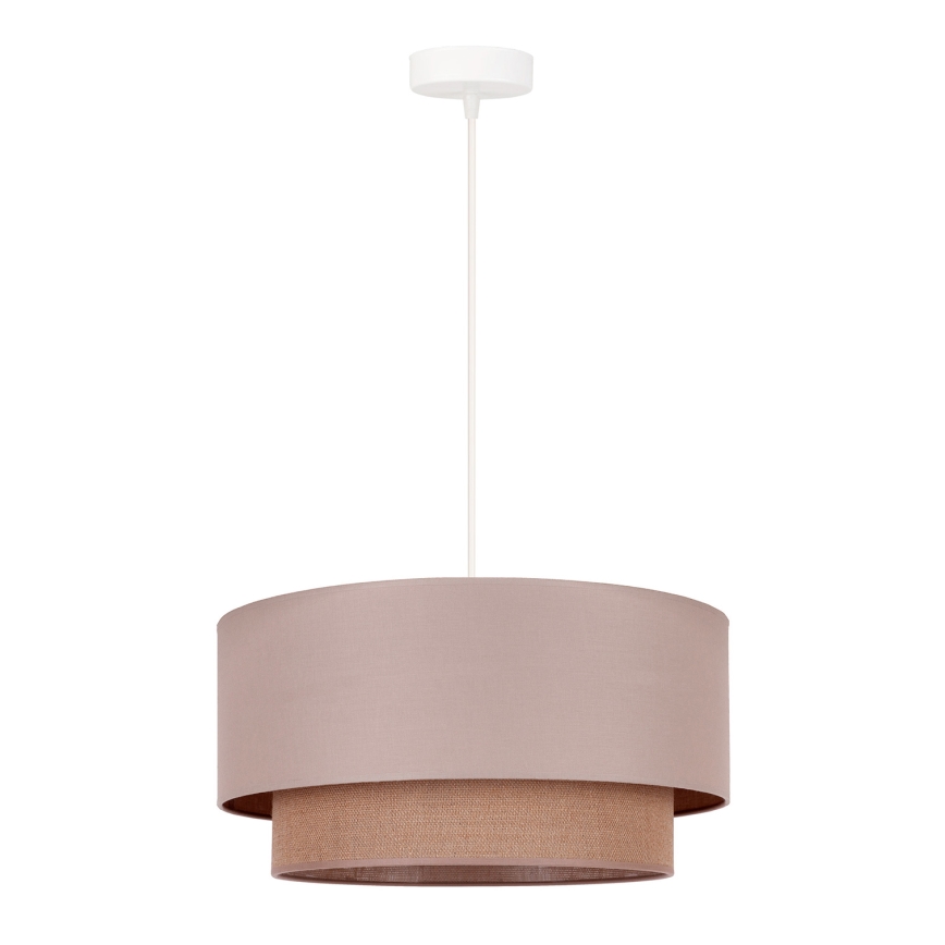Duolla - Pakabinamas sietynas BOHO 1xE27/15W/230V diametras 45 cm smėlio spalva/ruda