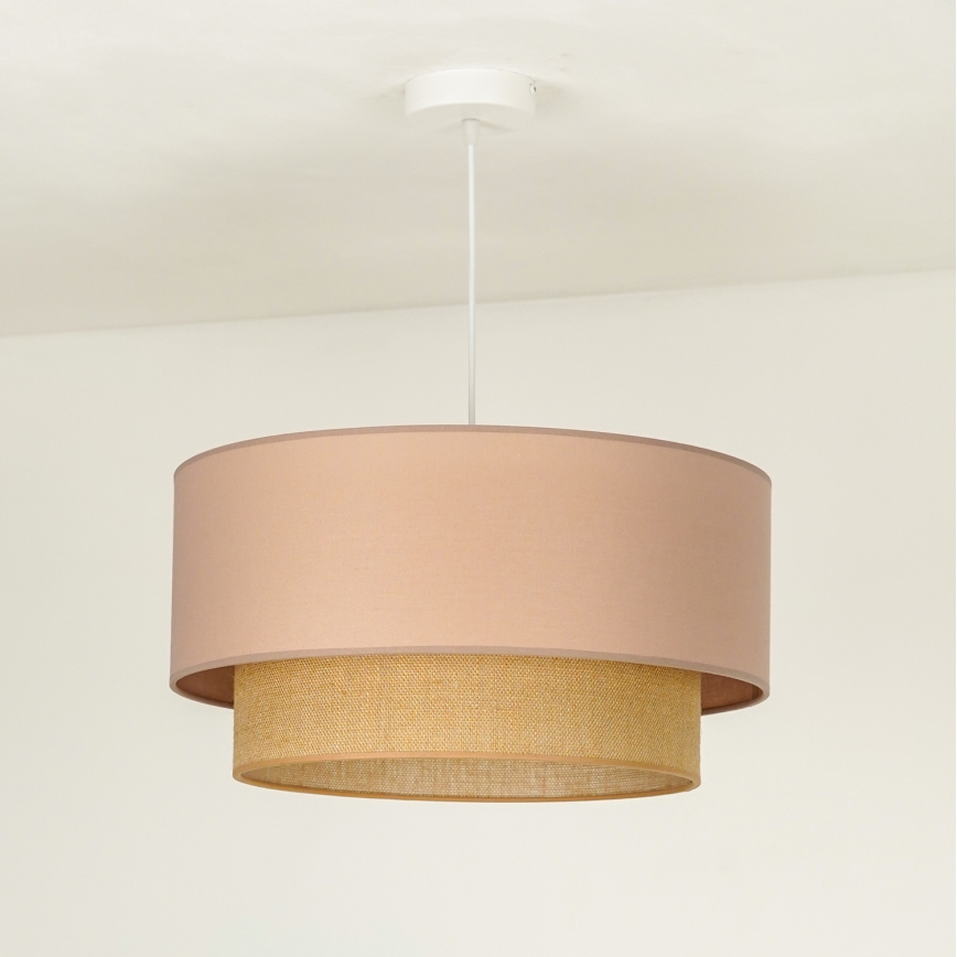Duolla - Pakabinamas sietynas BOHO 1xE27/15W/230V diametras 45 cm smėlio spalva/ruda
