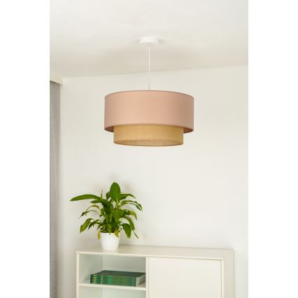 Duolla - Pakabinamas sietynas BOHO 1xE27/15W/230V diametras 45 cm smėlio spalva/ruda