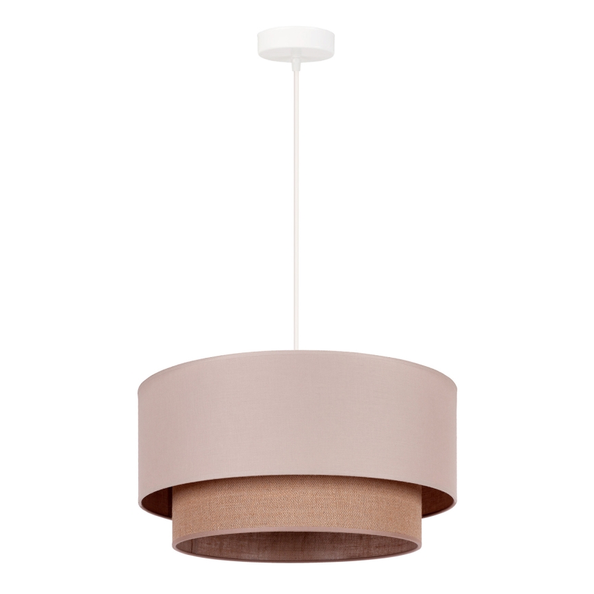 Duolla - Pakabinamas sietynas BOHO 1xE27/15W/230V diametras 45 cm smėlio spalva/ruda