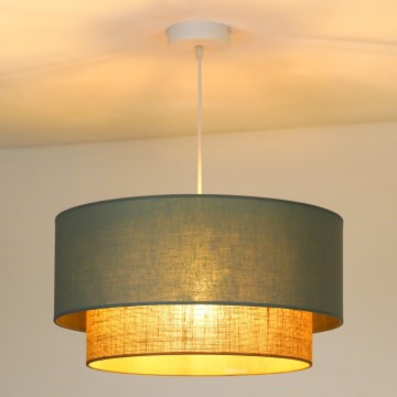 Duolla - Pakabinamas sietynas BOHO 1xE27/15W/230V diametras 45 cm žalia/ruda