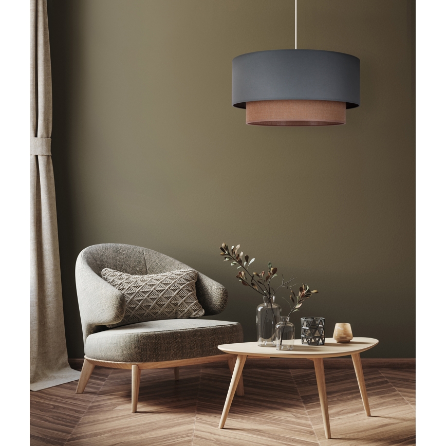 Duolla - Pakabinamas sietynas BOHO 1xE27/15W/230V diametras 45 cm žalia/ruda