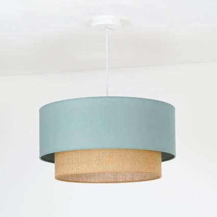 Duolla - Pakabinamas sietynas BOHO 1xE27/15W/230V diametras 45 cm žalia/ruda