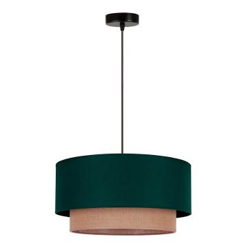 Duolla - Pakabinamas sietynas BOHO 1xE27/15W/230V diametras 45 cm žalia/ruda