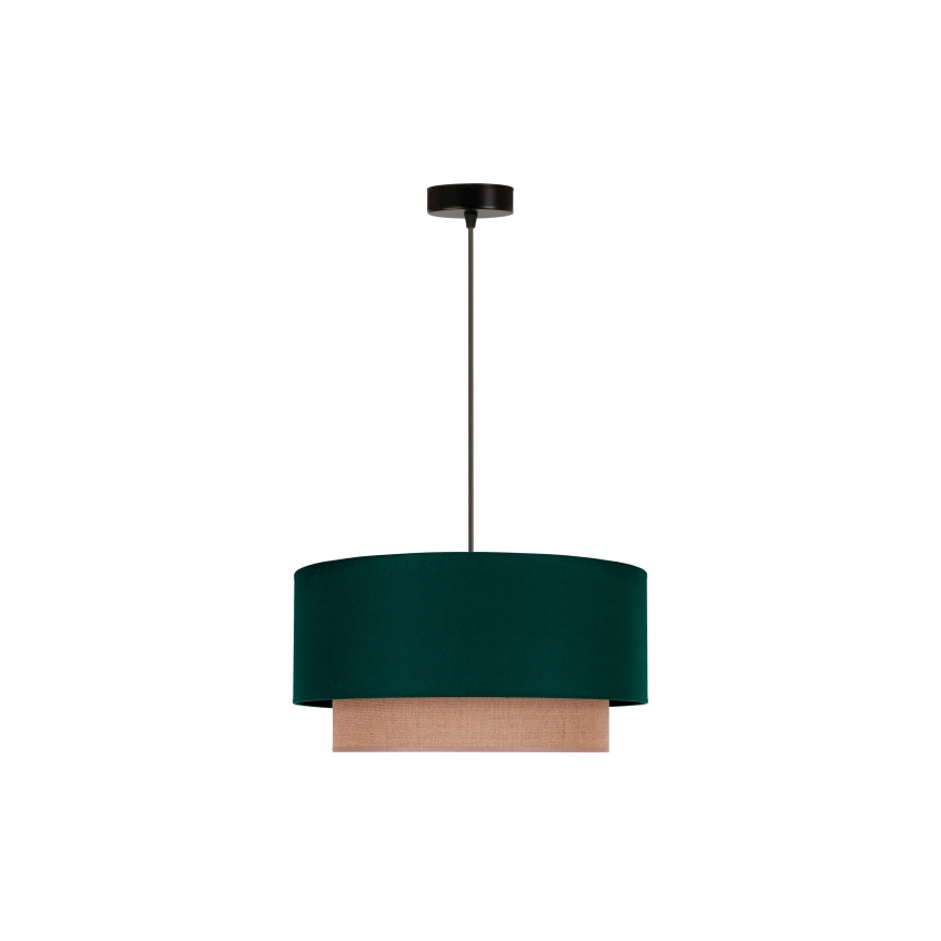Duolla - Pakabinamas sietynas BOHO 1xE27/15W/230V diametras 45 cm žalia/ruda