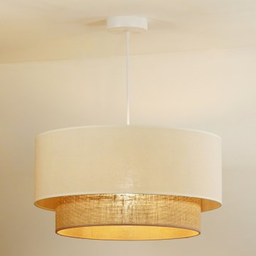 Duolla - Pakabinamas sietynas BOHO 1xE27/15W/230V smėlio spalva/ruda