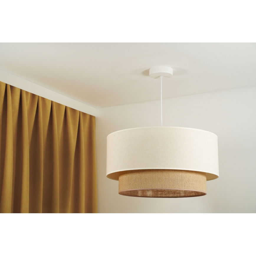 Duolla - Pakabinamas sietynas BOHO 1xE27/15W/230V smėlio spalva/ruda