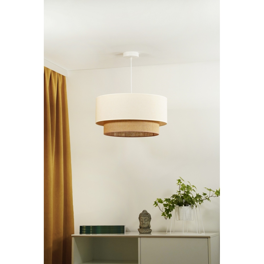 Duolla - Pakabinamas sietynas BOHO 1xE27/15W/230V smėlio spalva/ruda
