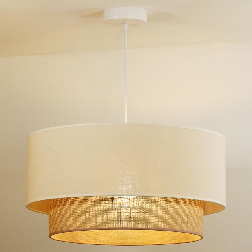 Duolla - Pakabinamas sietynas BOHO 1xE27/40W/230V diametras 45 cm kreminė/ruda
