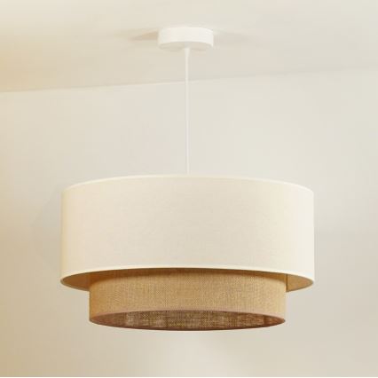 Duolla - Pakabinamas sietynas BOHO 1xE27/40W/230V diametras 45 cm kreminė/ruda