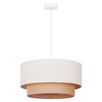 Duolla - Pakabinamas sietynas BOHO 1xE27/40W/230V diametras 45 cm kreminė/ruda