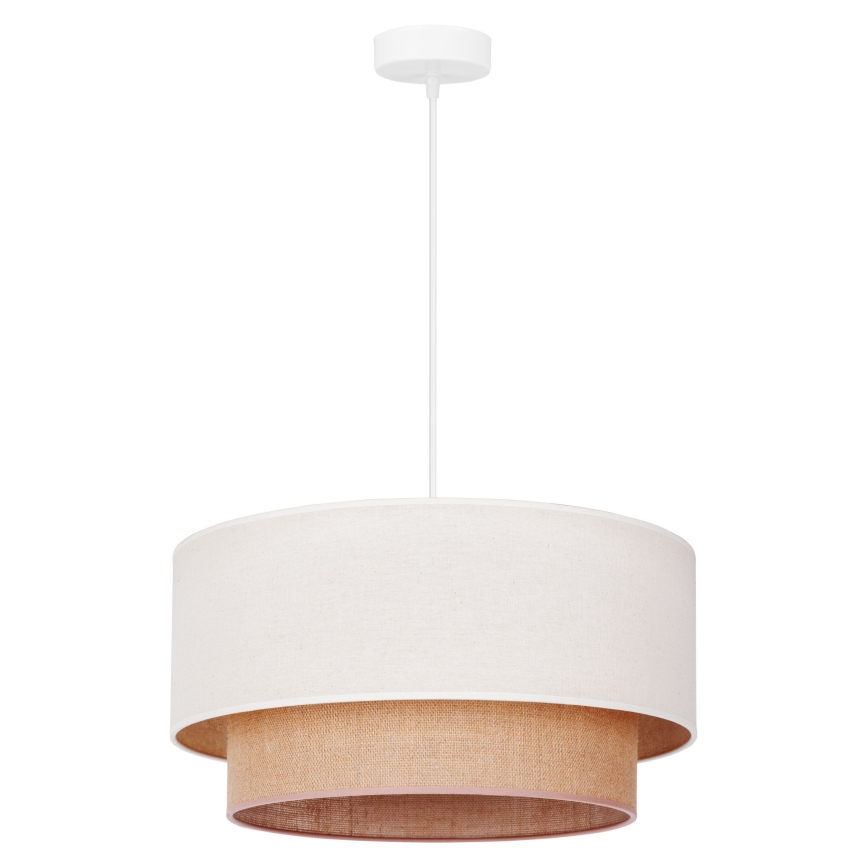 Duolla - Pakabinamas sietynas BOHO 1xE27/40W/230V diametras 45 cm kreminė/ruda