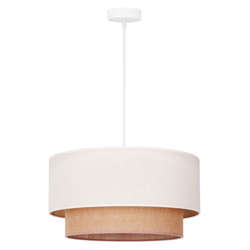 Duolla - Pakabinamas sietynas BOHO 1xE27/40W/230V diametras 45 cm kreminė/ruda