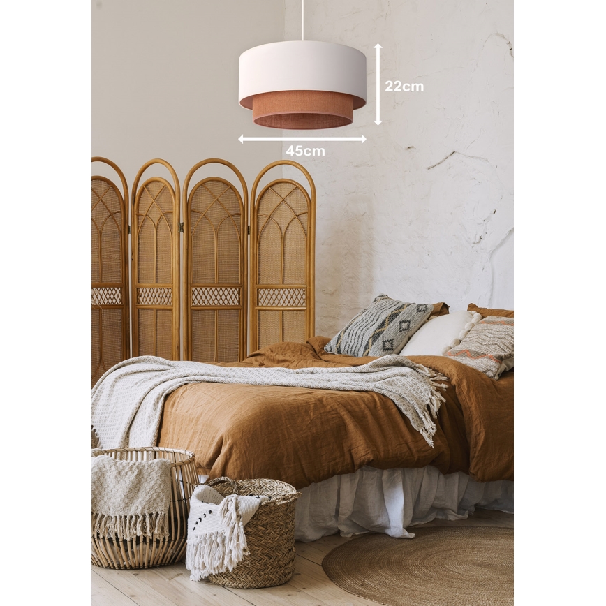 Duolla - Pakabinamas sietynas BOHO 1xE27/40W/230V diametras 45 cm kreminė/ruda