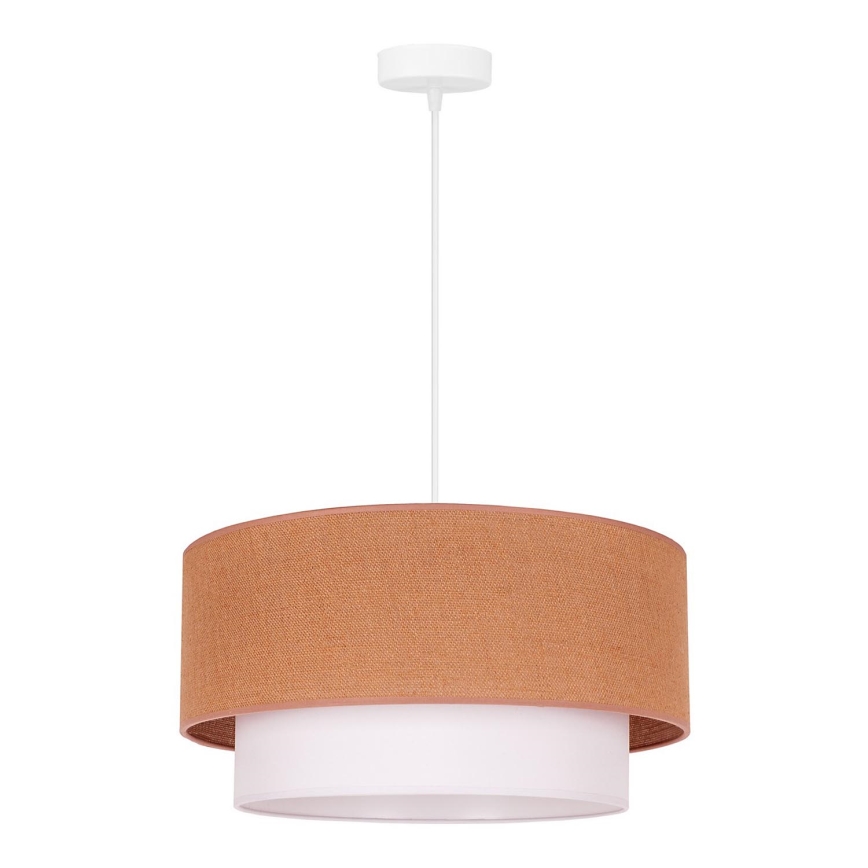 Duolla - Pakabinamas sietynas BOHO 1xE27/40W/230V diametras 45 cm smėlio spalva/balta